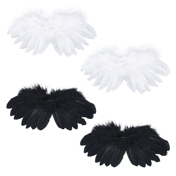 4Pcs 2 Colors Feath… - image