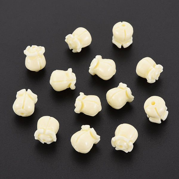 

PandaHall Shell Beads, Dyed, Flower, Lemon Chiffon, 9x7.8mm, Hole: 1.2mm Other Sea Shell Flower