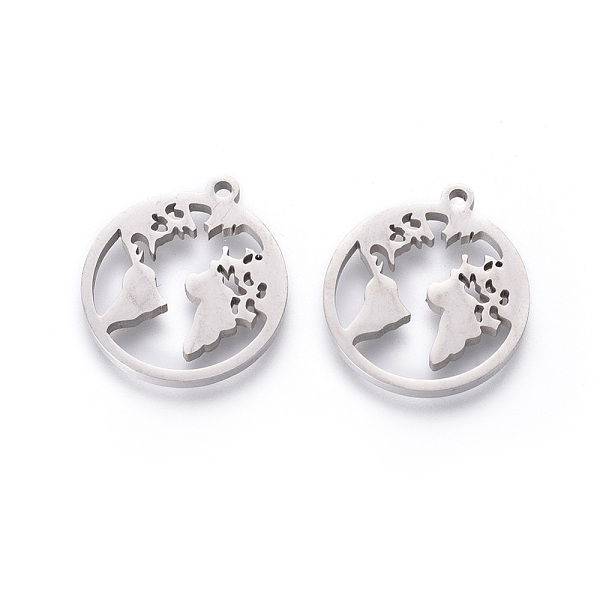 

PandaHall 201 Stainless Steel Pendants, Manual Polishing, Earth, Stainless Steel Color, 18x16x1.5mm, Hole: 1.2mm 201 Stainless Steel Others