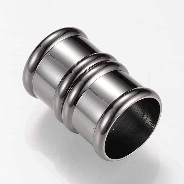 

PandaHall Brass Magnetic Clasps with Glue-in Ends, Column, Gunmetal, 20x14x14mm, Half Hole: 12mm Brass Column