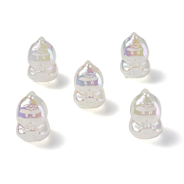 

PandaHall UV Plating Rainbow Iridescent Acrylic Beads, Dinosaur, WhiteSmoke, 22x15x20.5mm, Hole: 3.5mm Acrylic Dinosaur White