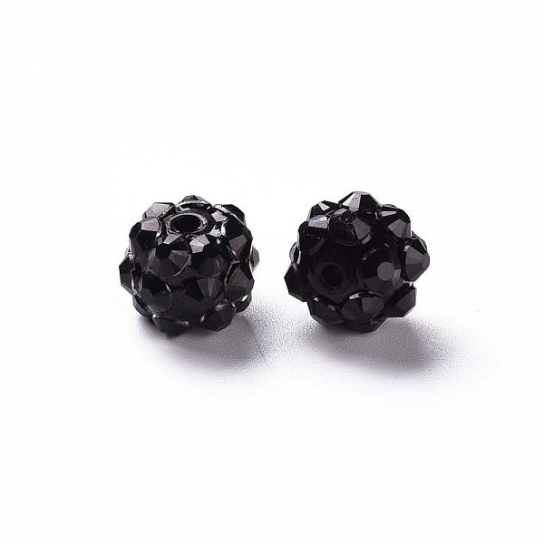 

PandaHall Resin Rhinestone Beads, with Acrylic Round Beads Inside, for Bubblegum Jewelry, Black, 10x8mm, Hole: 2~2.5mm Resin+Rhinestone...