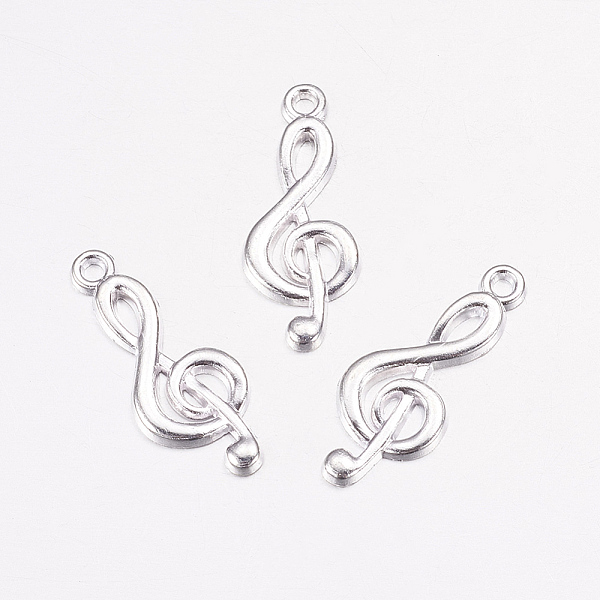 

PandaHall Tibetan Style Alloy Treble Clef Pendants, Cadmium Free & Lead Free, Musical Note, Silver Color Plated, 26x10x2mm, Hole: 2mm Alloy...