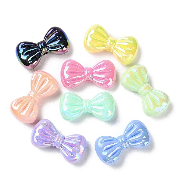 

PandaHall UV Plated Acrylic Beads, Iridescent, Bowknot, Mixed Color, 17x31.5x9mm, Hole: 3mm Acrylic Bowknot Multicolor