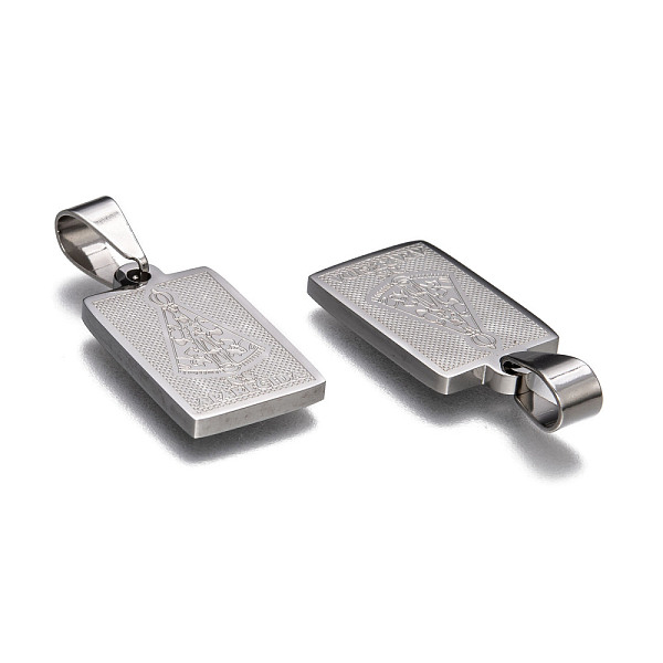 

PandaHall 304 Stainless Steel Pendants, Rectangle with Nossa Senhora Aparecida, Stainless Steel Color, 20.5x12x2mm, Hole: 6x4mm 304...