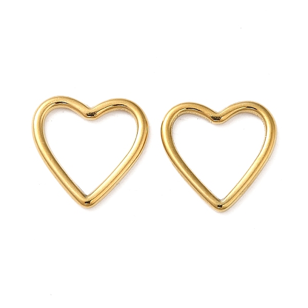 

PandaHall 304 Stainless Steel Linking Rings, Heart, Real 18K Gold Plated, 12x12x1mm, Inner Diameter: 8x9mm 304 Stainless Steel Heart