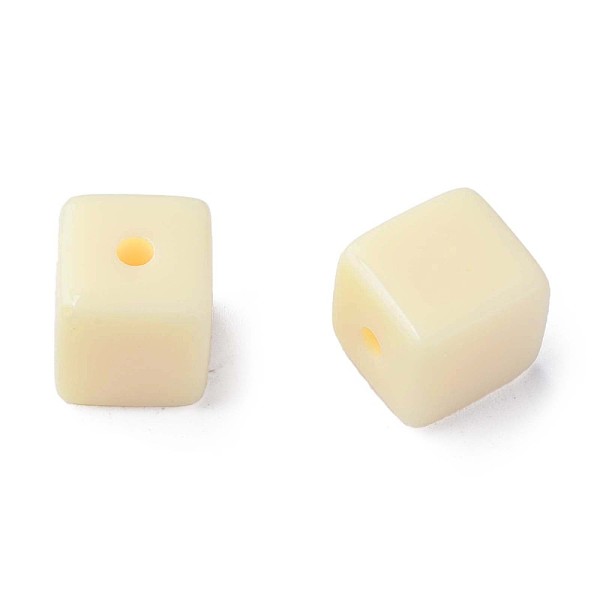 

PandaHall Opaque Acrylic Beads, Cube, PeachPuff, 10.5x9.5x9.5mm, Hole: 2mm, about 490pcs/500g Acrylic Cube Brown