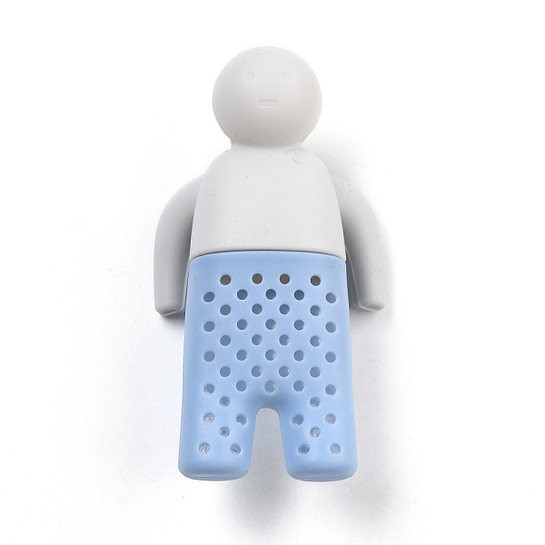 

PandaHall Silicone Tea Infuser, Human Creative Tea Strainer, for Tea Lovers, Cornflower Blue, 83.5x46x23mm, Inner Diameter: 19x26mm Silicone