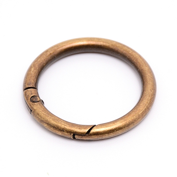

PandaHall Alloy Spring Gate Rings, Cadmium Free & Lead Free, Antique Bronze, 41x5mm Alloy