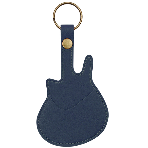 Leather Guitar Pick Holder Keychain