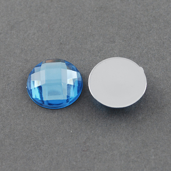 

PandaHall Acrylic Rhinestone Cabochons, Flat Back, Faceted, Half Round, Cornflower Blue, 14x5mm, about 500pcs/bag Acrylic Rhinestone Half...