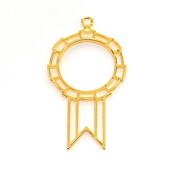 

PandaHall Alloy Open Back Bezel Pendants, For DIY UV Resin, Epoxy Resin, Pressed Flower Jewelry, Medal, Golden, 62x34x2mm, Hole: 3mm Alloy...