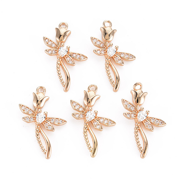 

PandaHall Rack Plating Brass Micro Pave Clear Cubic Zirconia Pendants, with Faceted Glass, Long-Lasting Plated, Cadmium Free & Lead Free...