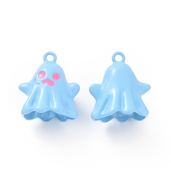 

PandaHall Spray Painted Alloy Enamel Pendants, Cadmium Free & Lead Free & Nickle Free, Ghost Charm, Light Sky Blue, 19.5x17.5x12.5mm, Hole...