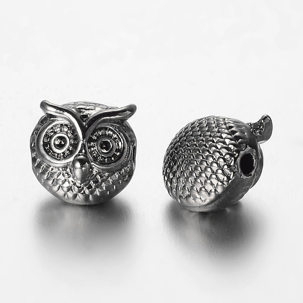 

PandaHall Owl Alloy Beads, Gunmetal, 11x11x9mm, Hole: 1.5mm Alloy Owl