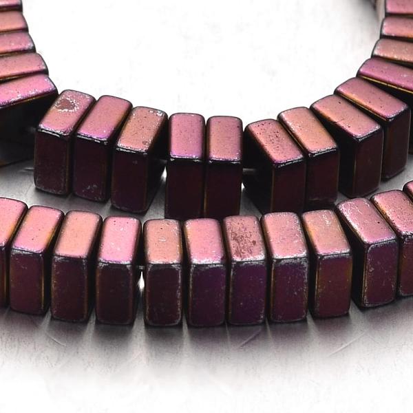 

PandaHall Electroplate Non-magnetic Synthetic Hematite Bead Strands, Square Heishi Beads, Purple Plated, 6x6x3mm, Hole: 1mm, about...