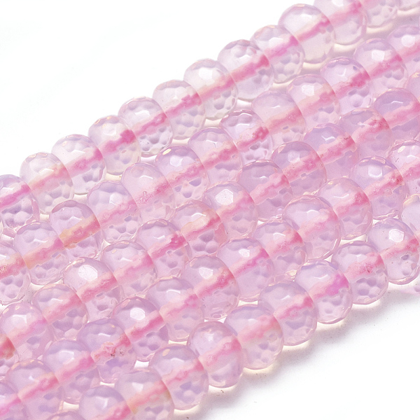

PandaHall Opalite Beads Strands, Faceted, Rondelle, 7.5x4.5mm, Hole: 1mm, about 80pcs/strand, 15.16 inch(38.5cm) Opalite Rondelle