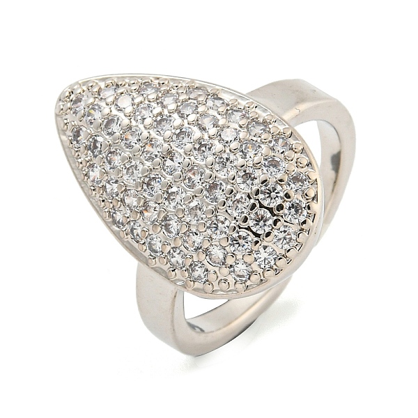 

PandaHall Real Platinum Plated Brass Micro Pave Clear Cubic Zirconia Cuff Rings, Open Rings for Women, Teardrop, Adjustable Brass+Cubic...