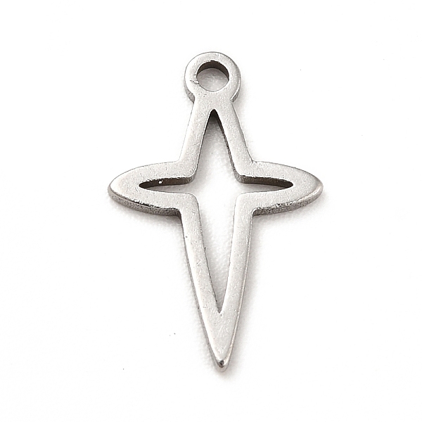 

PandaHall 201 Stainless Steel Pendants, Star Charms, Stainless Steel Color, 14.5x9x1mm, Hole: 1.2mm 201 Stainless Steel Star