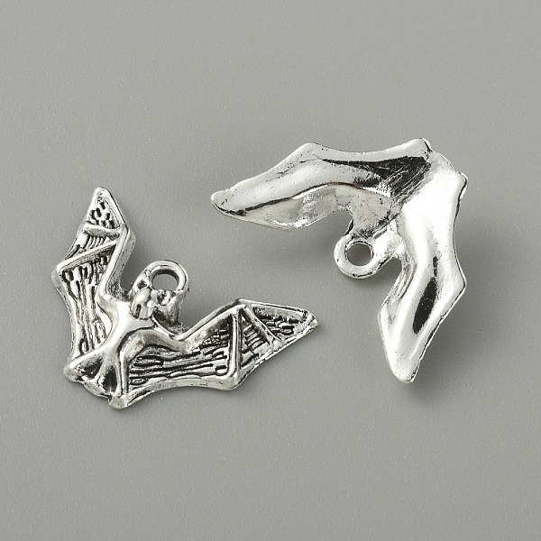 

PandaHall Tibetan Style Alloy Pendants, Bat Charms, Antique Silver, 17x23x3mm, Hole: 1.8mm Alloy Bat