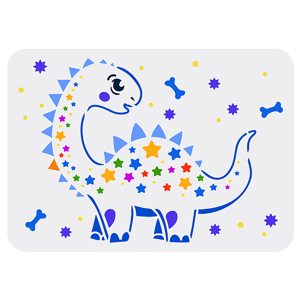 

PandaHall Plastic Drawing Painting Stencils Templates, for Painting on Scrapbook Fabric Tiles Floor Furniture Wood, Rectangle, Dinosaur...