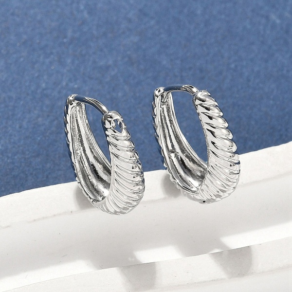 Brass Hoop Earrings - image