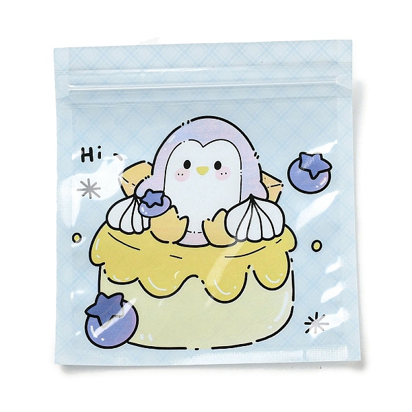 

PandaHall Square Plastic Packaging Zip Lock Bags, with Cartoon Animal Pattern, Top Self Seal Pouches, Penguin, 10.9x10x0.15cm, Unilateral...
