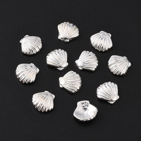 

PandaHall Alloy Cabochons, Nail Art Decoration Accessories, Shell Shapes, Silver, 7x7x1mm Alloy Shell Shape Silver