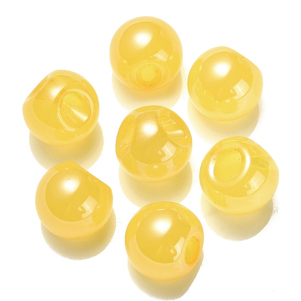 

PandaHall Opaque Acrylic Beads, Round, Top Drilled, Gold, 19x19x19mm, Hole: 3mm Acrylic Round Gold