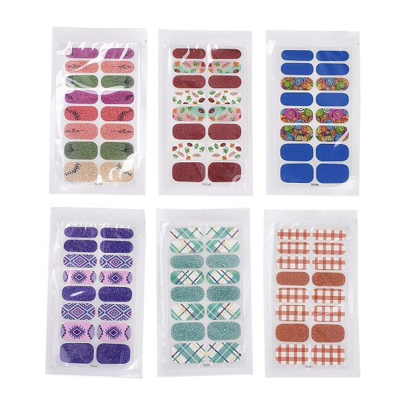 

PandaHall Nail Art Full Cover Nail Art Wrap, Glitter Powder Nail Strips, Self-Adhesive, for Women Girls DIY Nail Art Decoration, Mixed Color..., Multicolor
