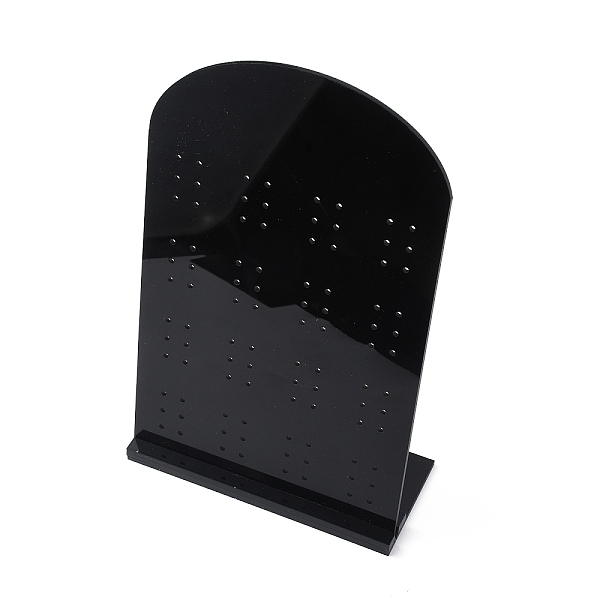 

PandaHall Arch Shaped Opaque Acrylic Earring Display Stands, Earring Stud Organizer Holder, Black, Finish Product: 5.4x12.35x19.8cm Acrylic...
