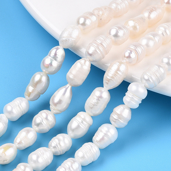 

PandaHall Natural Cultured Freshwater Pearl Beads Strands, Rice, Seashell Color, 7.5~13x6.5~8.5mm, Hole: 0.6mm, about 32~35pcs/strand...