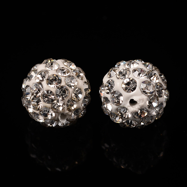 

PandaHall Pave Disco Ball Beads, Polymer Clay Rhinestone Beads, Grade A, Crystal, PP11(1.7~1.8mm), 8mm, Hole: 1mm Polymer Clay+Glass..., Clear