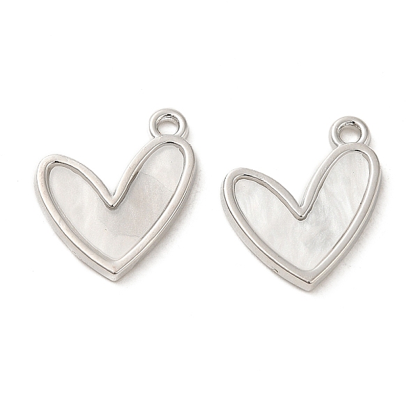 

PandaHall Acrylic Pendants, with Alloy Loops, Heart, Platinum, 17x15x1.8mm, Hole: 1.6mm Alloy+Acrylic Heart
