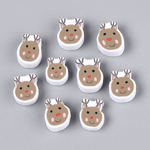 Christmas Theme Handmade Polymer Clay Beads