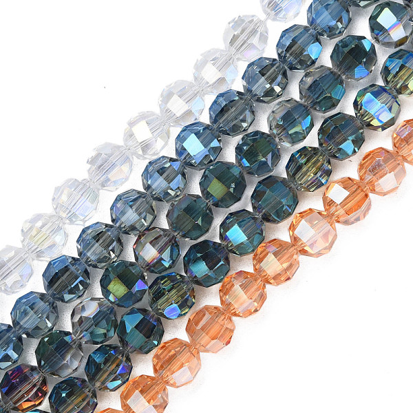 

PandaHall Transparent Electroplate Glass Beads Strands, Faceted Round, Mixed Color, 10mm, Hole: 1.4mm, about 72Pcs/strand, 27.56 inch(70cm)..., Multicolor