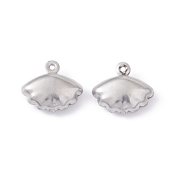 

PandaHall 304 Stainless Steel Charms, Shell, Stainless Steel Color, 11.5x13x5mm, Hole: 1mm 304 Stainless Steel Shell Shape