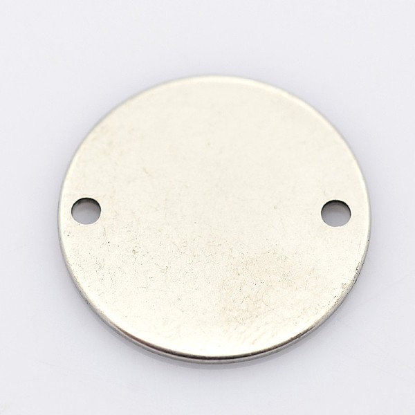 

PandaHall Flat Round 201 Stainless Steel Links connectors, Stainless Steel Color, 16x1mm, Hole: 1.5mm 201 Stainless Steel Flat Round