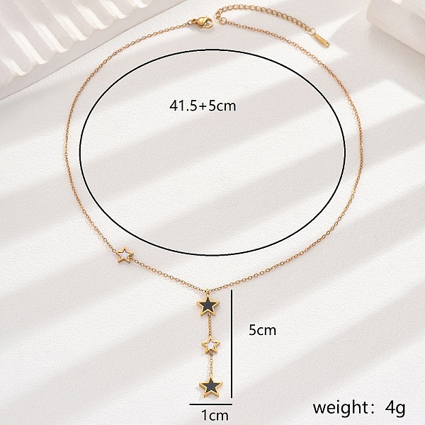 

PandaHall Stainless Steel Y-Shaped Necklaces for Women, Star Other