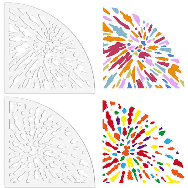 Acrylic Tie Dye Stencils Reusable Art Painting Template