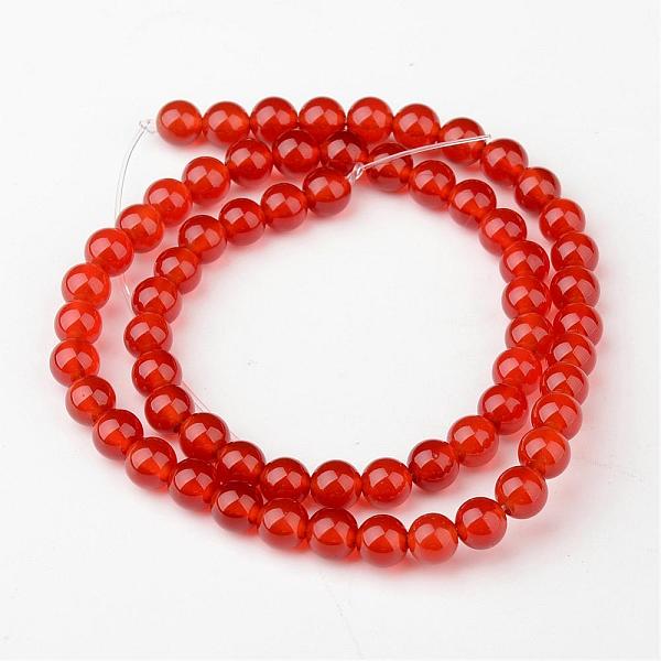 

PandaHall Gemstone Beads Strands, Natural Carnelian, Dyed, Round, Dark Orange, 6mm, Hole: 0.8mm, about 62~65pcs/strand, 14.6~15.5 inch...