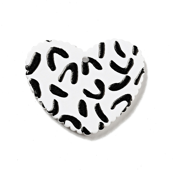 

PandaHall Printed Acrylic Pendants, Heart with Leopard Print Pattern, Black, 26x31.5x2mm, Hole: 1.5mm Acrylic Heart Black