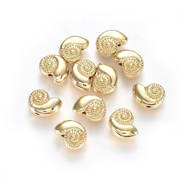 

PandaHall Alloy Beads, Ocean Theme, Lead Free & Nickel Free & Cadmium Free, Shell, Real 14K Gold Plated, 8x11x4.5mm, Hole: 1.5mm Alloy Shell...