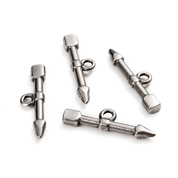

PandaHall 304 Stainless Steel Toggle Clasps Parts, Bar, Arrow, Stainless Steel Color, 23.5x6.5x2.5mm, Hole: 1.8mm 304 Stainless Steel Arrow
