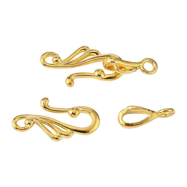 

PandaHall Tibetan Style Hook and Eye Clasps, Lead Free and Cadmium Free, about 12mm wide, 25mm long, Bar: 16mm long, hole: 3mm, LF1157Y...