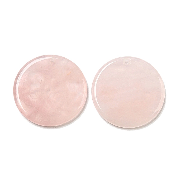 

PandaHall Natural Rose Quartz Pendants, Flat Round Charms, 29.5~30x3mm, Hole: 1.6mm Rose Quartz Flat Round