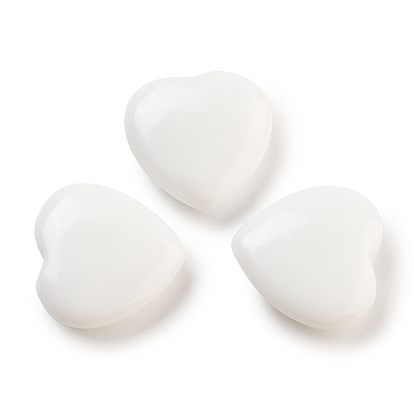 

PandaHall Heart Porcelain Worry Stone, Anxiety Healing Thumb Stone, White, 19.5~20.5x20~20.5x5.8~6.8mm Ceramics Heart White