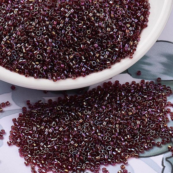 

PandaHall MIYUKI Delica Beads, Cylinder, Japanese Seed Beads, 11/0, (DB2375) Inside Dyed Red, 1.3x1.6mm, Hole: 0.8mm, about 10000pcs/bag...