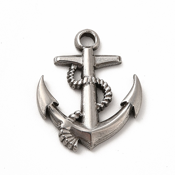 

PandaHall 304 Stainless Steel Pendants, Anchor, Stainless Steel Color, 21.5x18x2.5mm, Hole: 2mm 304 Stainless Steel Anchor & Helm