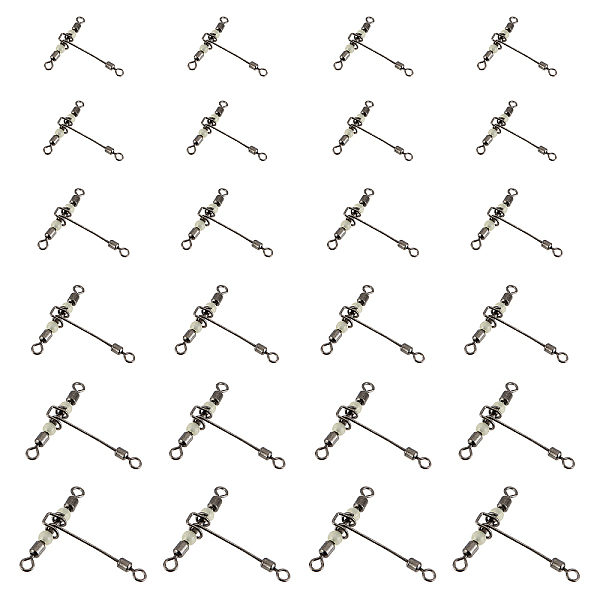 

PandaHall SUPERFINDINGS 30Pcs 3 Way Swivels Fishing Heavy Duty Cross Line 6 Size Stainless Steel Three Way Swivels Fishing Tackle T Shape...